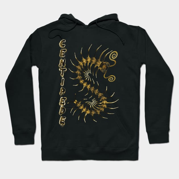 Yellow Centipede with Spray Paint Hoodie by IgorAndMore